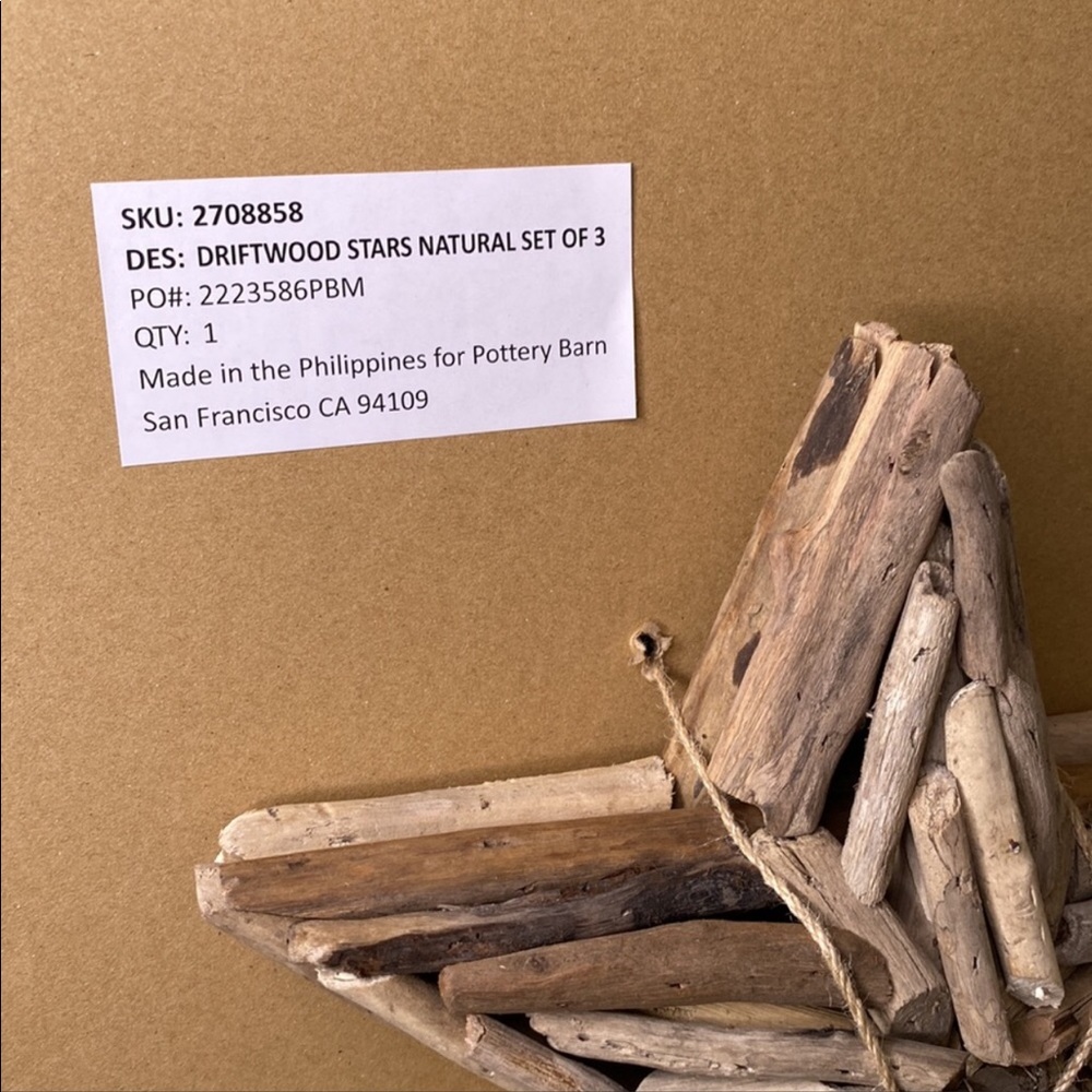 Pottery Barn Rustic Pieced Driftwood Stars Wall Art - Set Of 3 ✨ - Picture 8 of 15